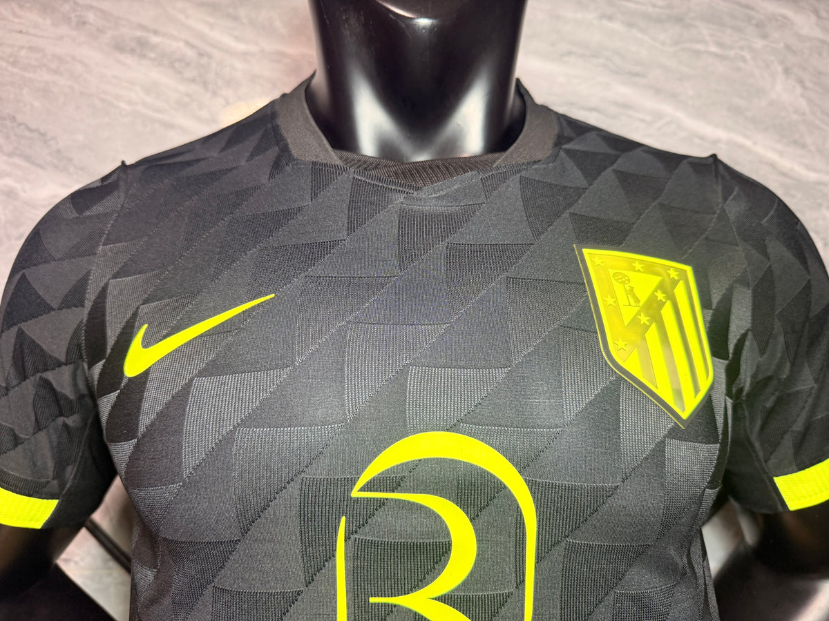 Atletico Madrid 2026/27 Black and Neon Yellow Away Shirt — Player Version — photo 2