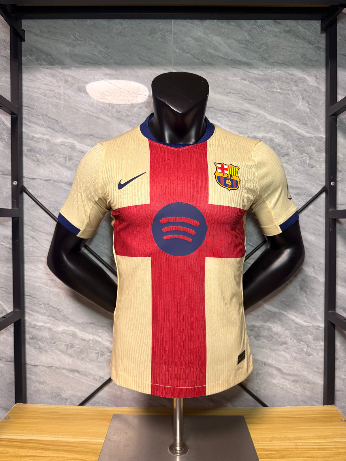 Barcelona 2026/27 Cream and Red Third Shirt — Player Version — photo 1