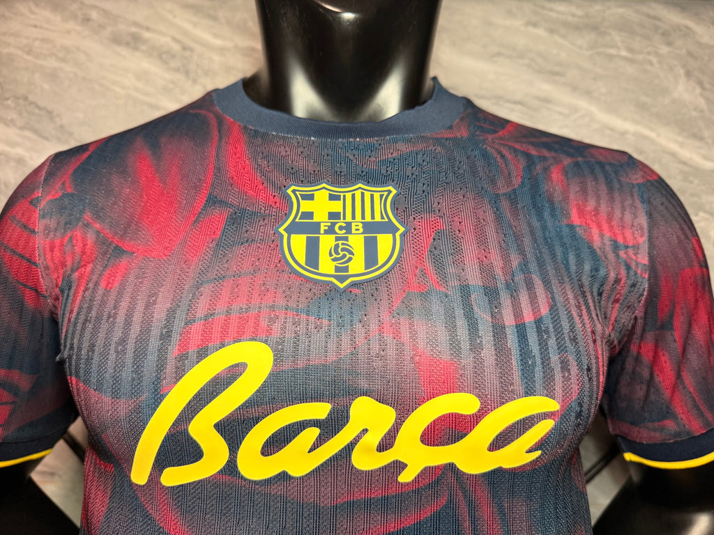 Barcelona 2026/27 Navy Red Floral Special-Edition Shirt — Player Version — photo 2