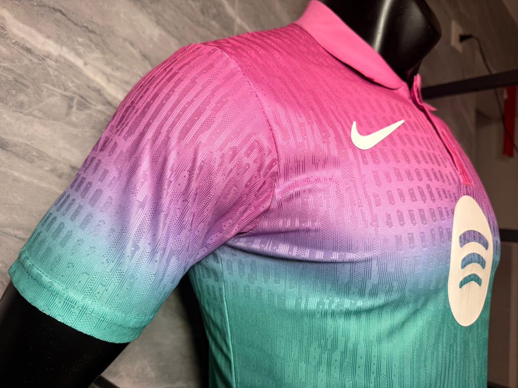 Barcelona 2026/27 Pink Teal Navy Gradient Polo Shirt — Player Version — photo 5