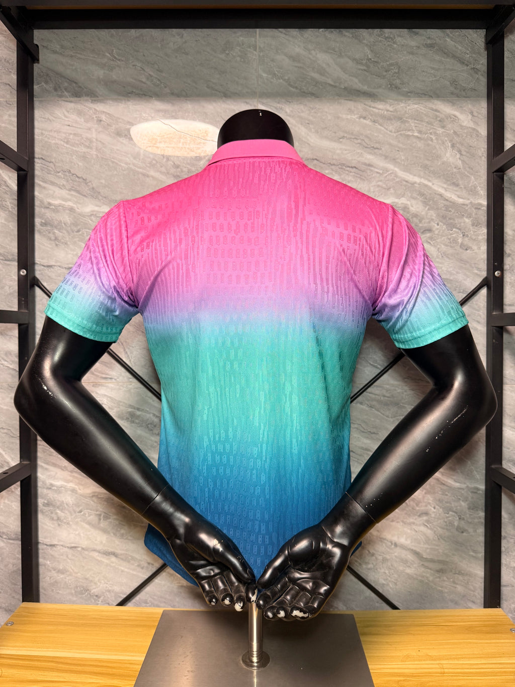 Barcelona 2026/27 Pink Teal Navy Gradient Polo Shirt — Player Version — photo 9