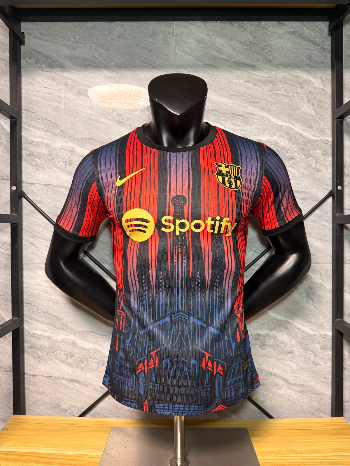 Barcelona 2026/27 Red and Black Cityscape Special-Edition Shirt — Player Version — photo 1