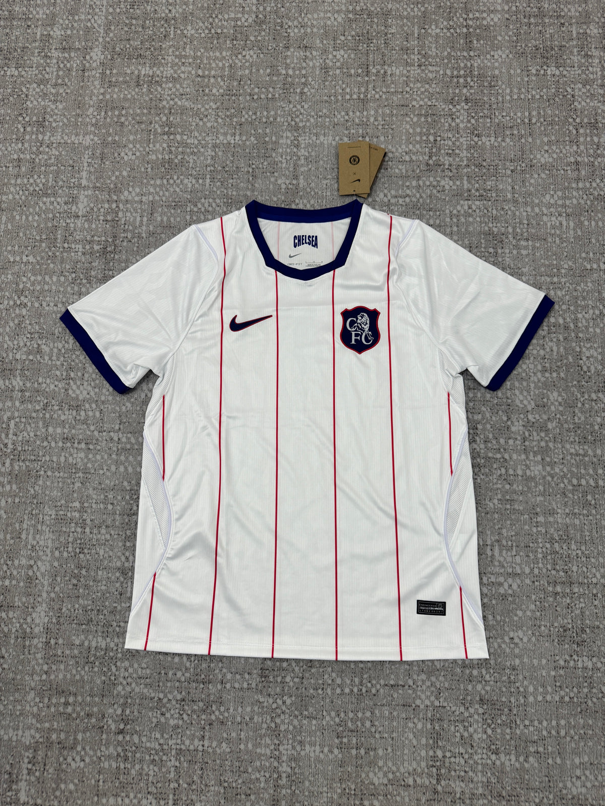 Chelsea 2026/27 White Pinstripe Third Shirt — Fan Version — photo 2