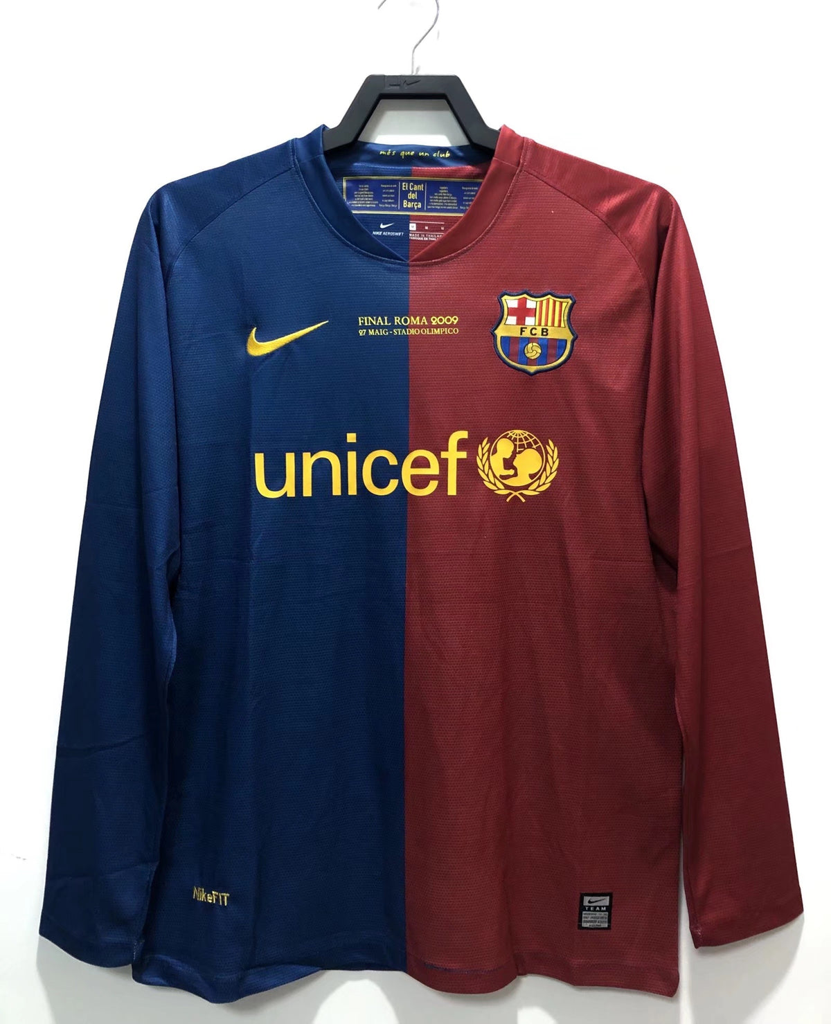 FC Barcelona 2008/09 Home Champions League Final Long-Sleeve Shirt — Retro Version — photo 1