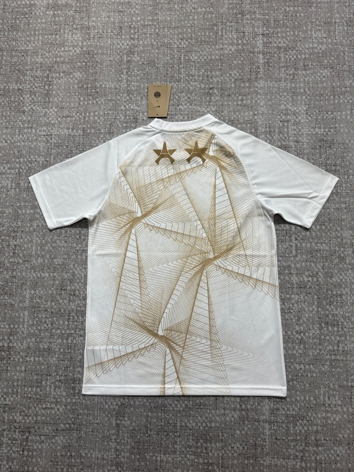 Paris Saint-Germain 2026/27 White and Gold Champions League Pre-Match Shirt — photo 3