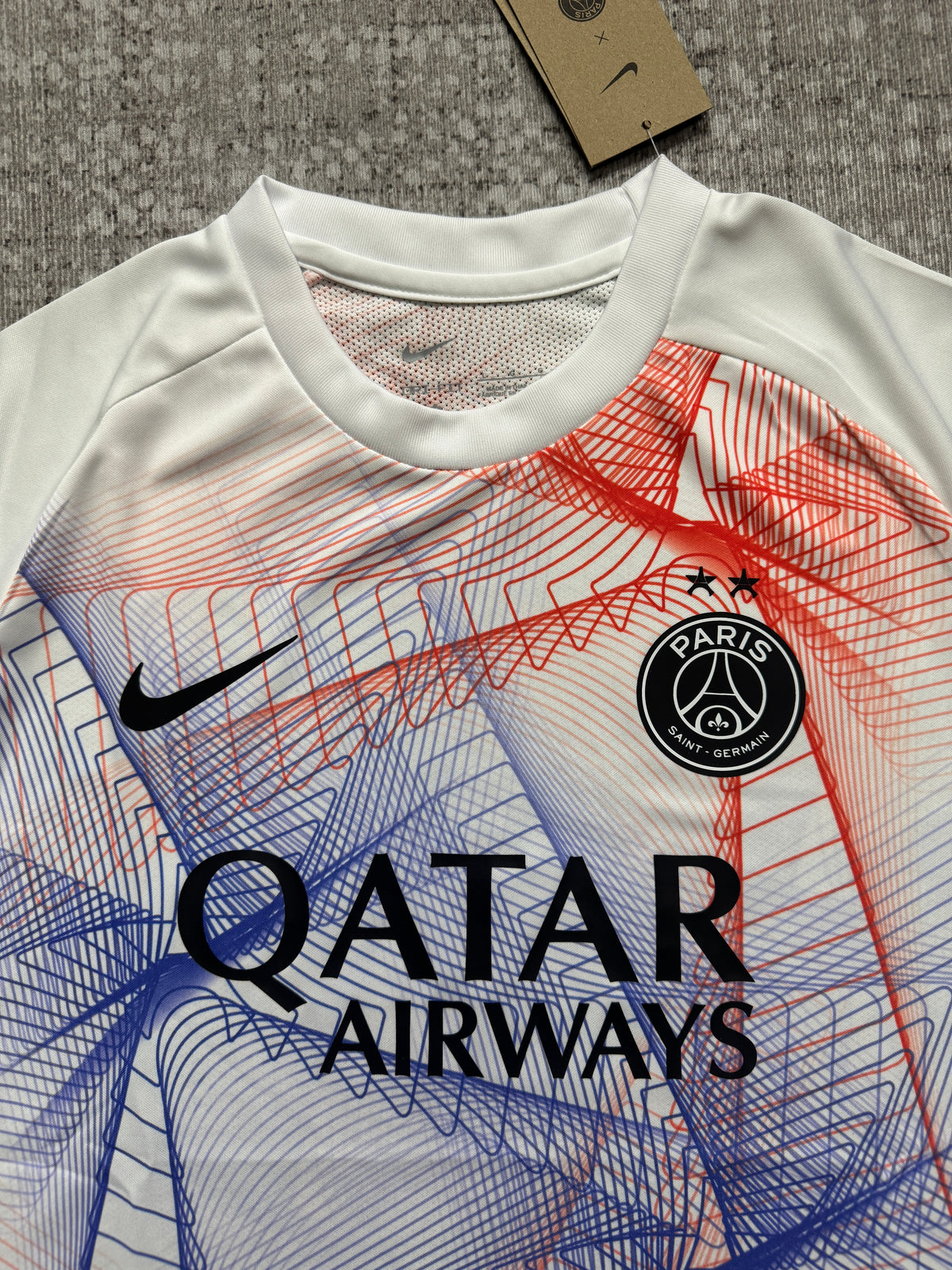 Paris Saint-Germain 2026/27 White Red and Blue Champions League Pre-Match Shirt — photo 1