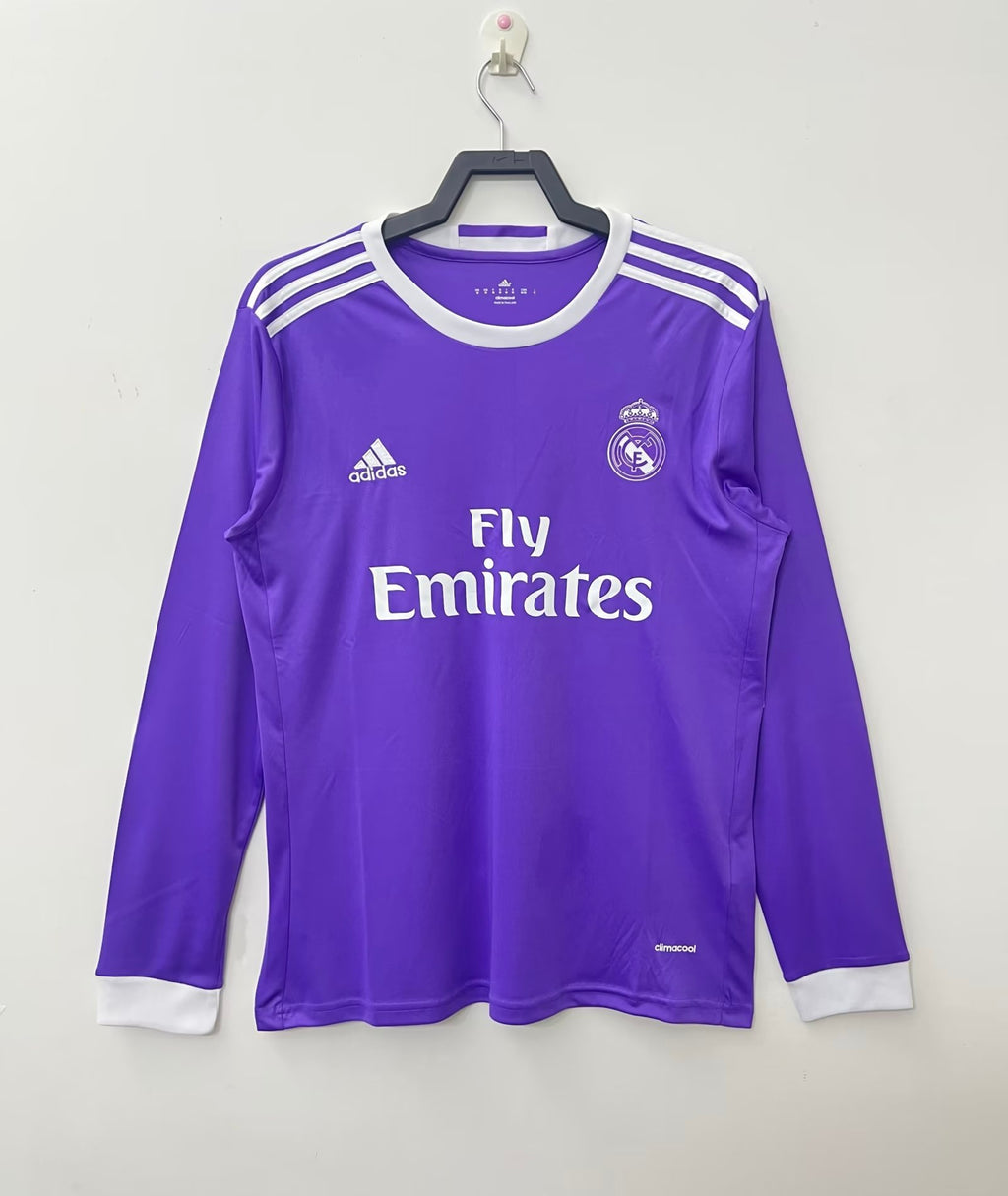 Real Madrid 2016/17 Away Long-Sleeve Shirt — Retro Version — photo 1