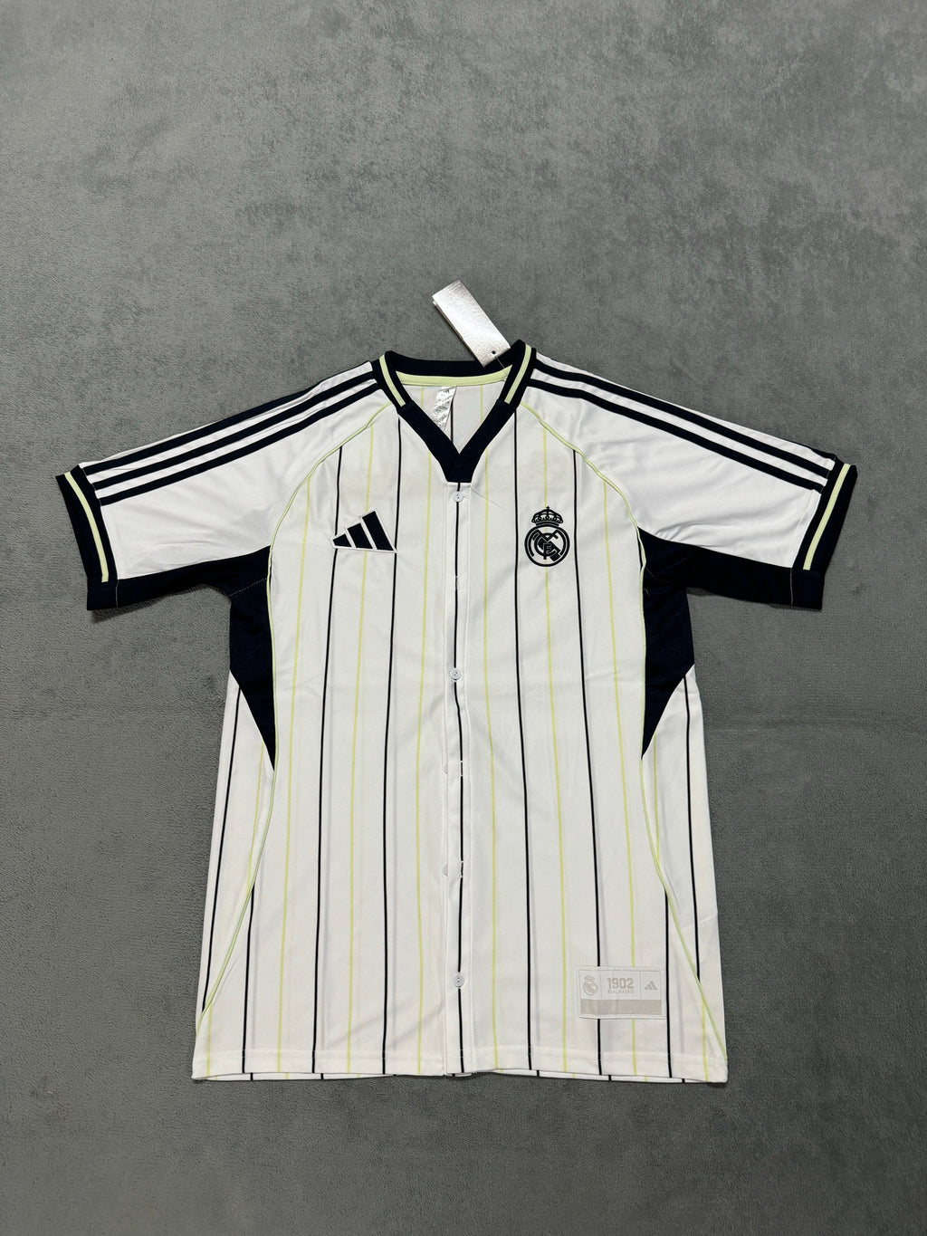Real Madrid 2025/26 White Pinstripe Rugby Shirt — photo 2