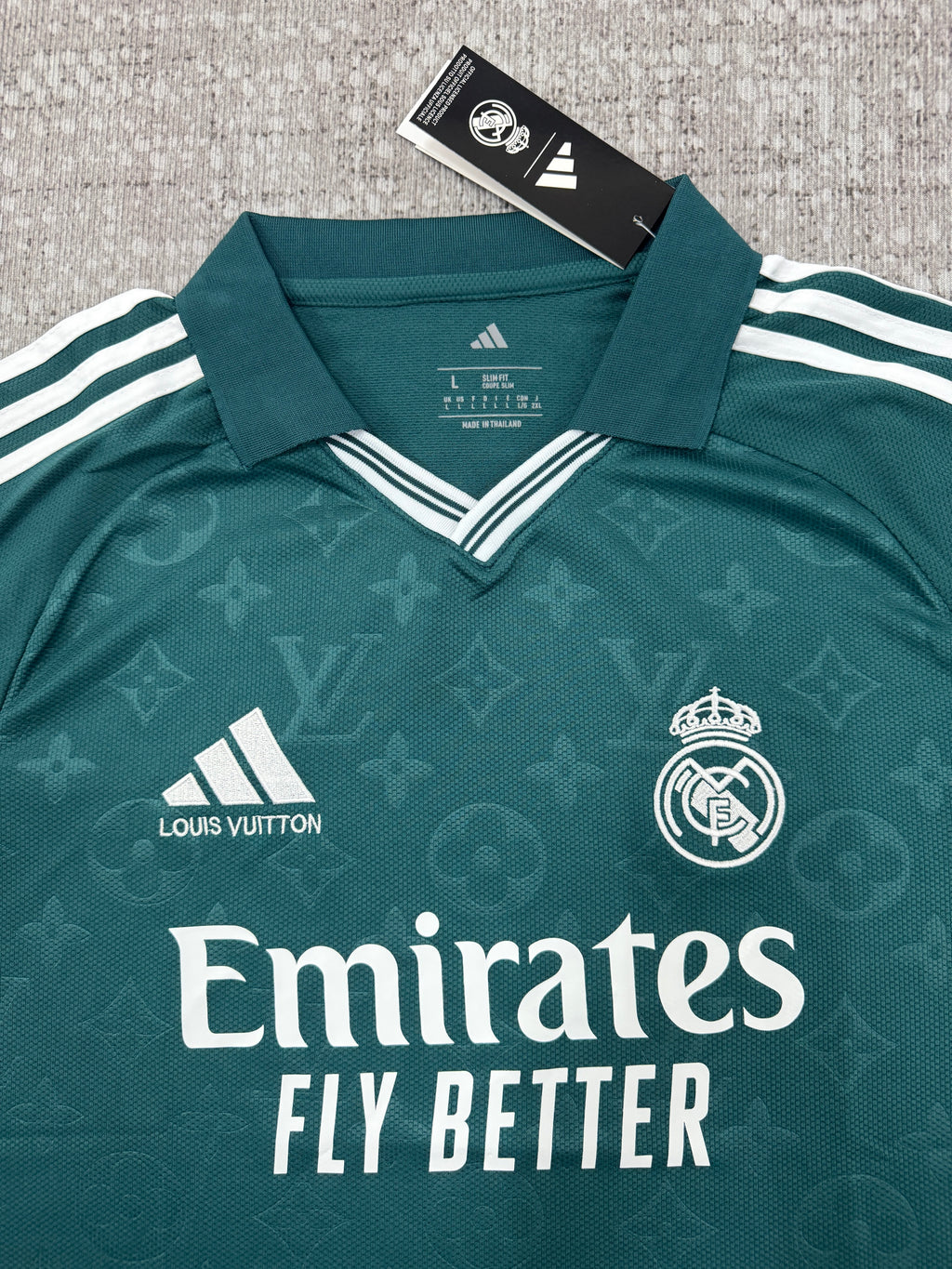 Real Madrid 2026/27 Dark Green Monogram Polo-Collar Shirt — Fan Version — photo 1