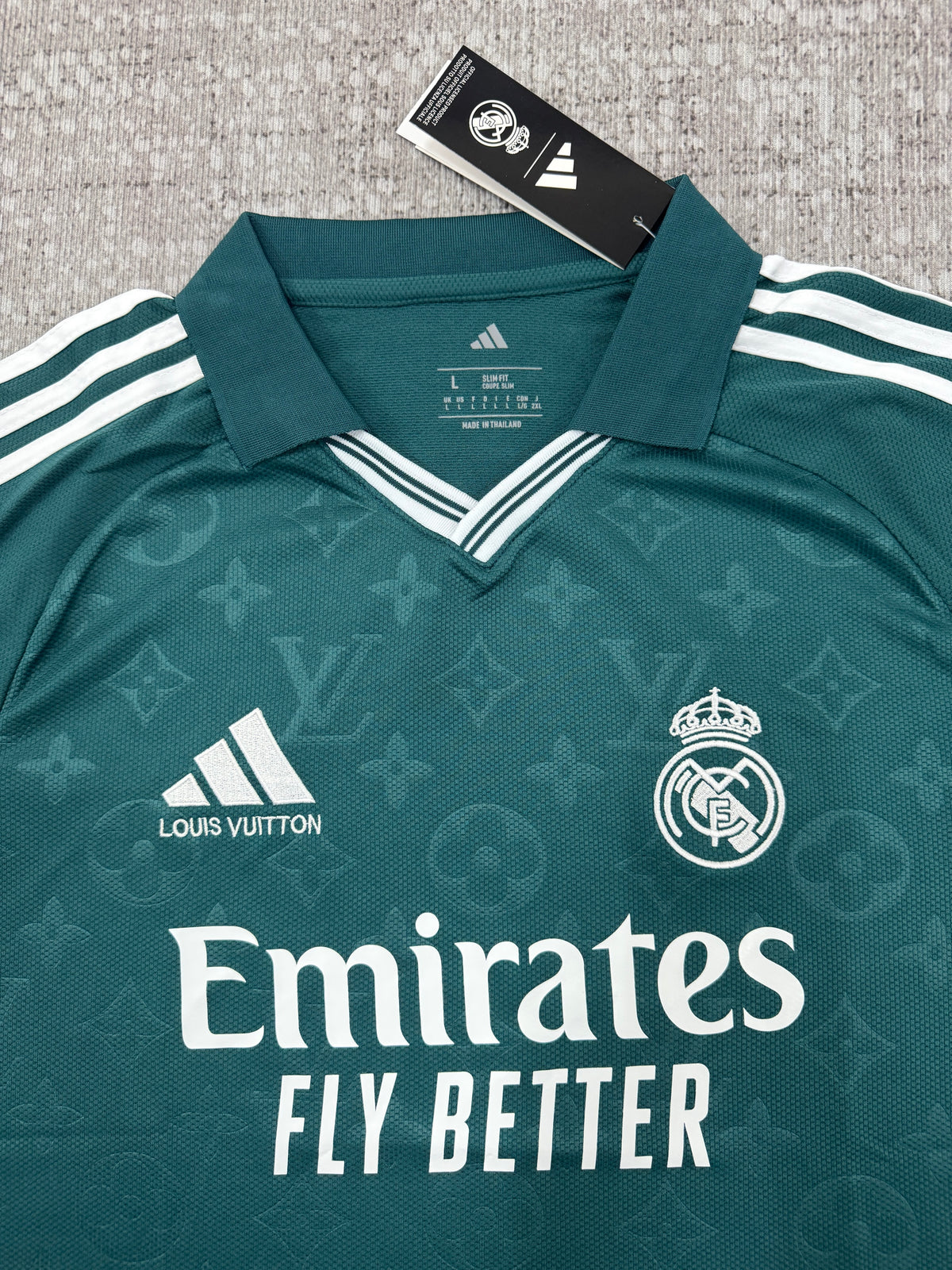 Real Madrid 2026/27 Dark Green Monogram Polo-Collar Shirt — Fan Version — photo 1