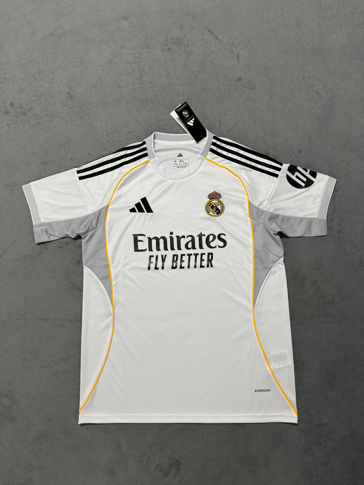 Real Madrid Home Shirt — White and Yellow Fan Version — photo 1