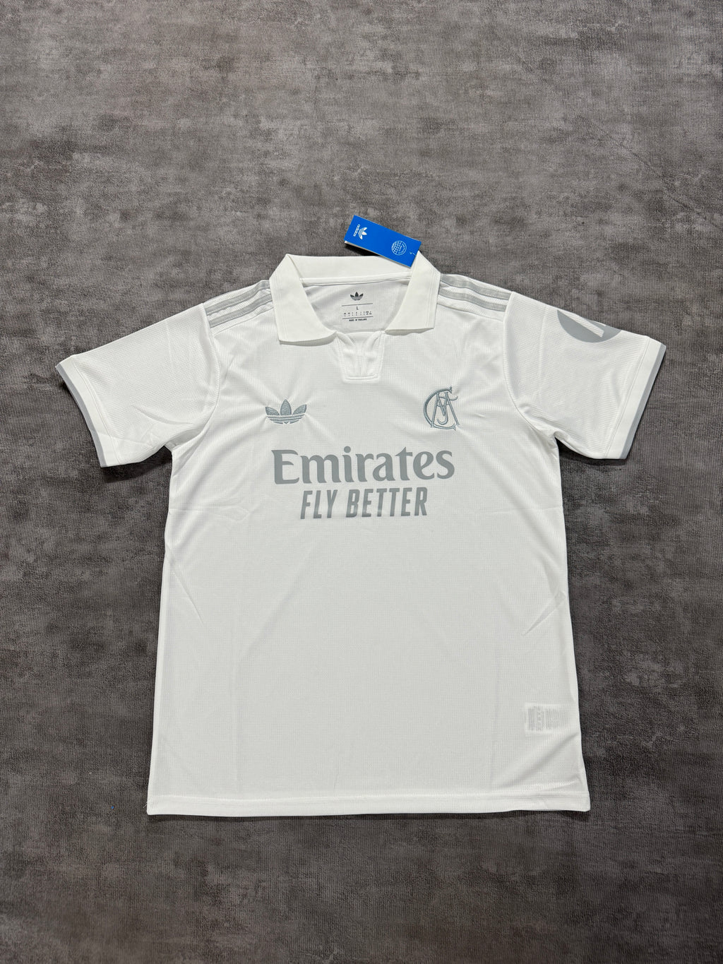 Real Madrid Shirt — White Polo-Collar Fan Version — photo 1