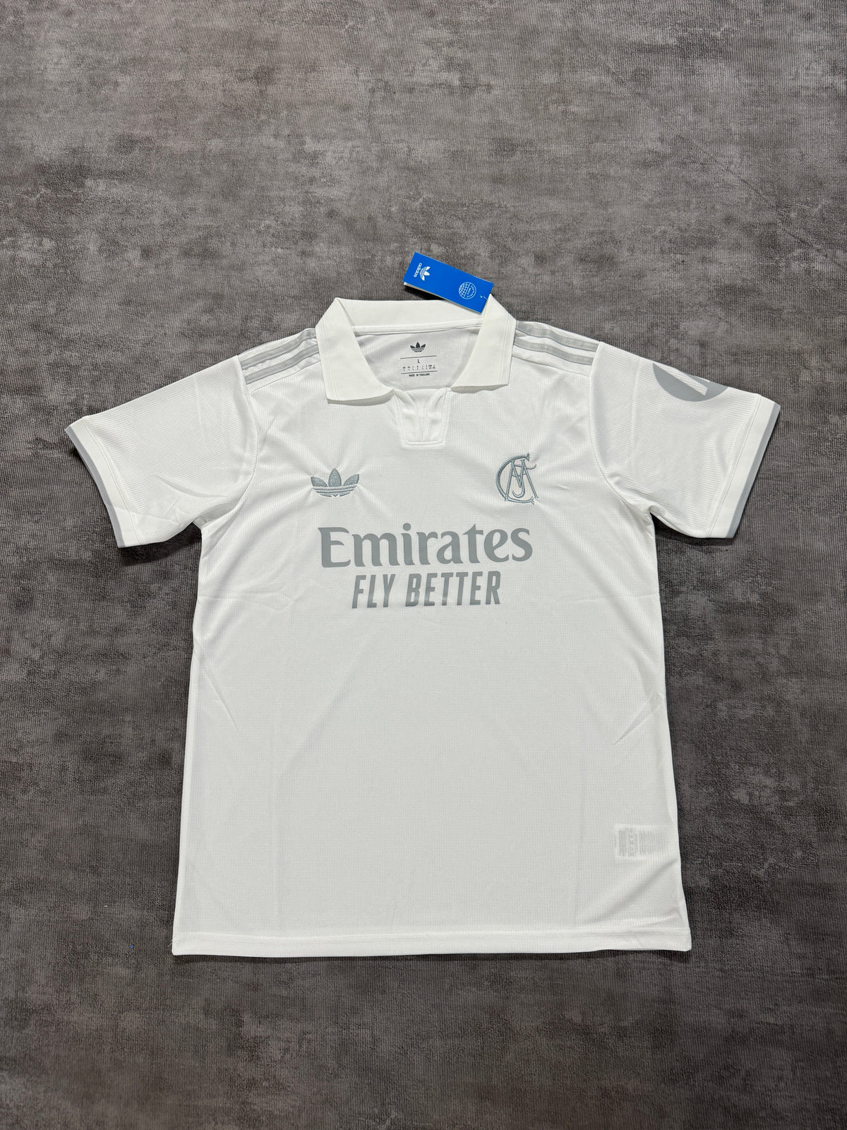 Real Madrid Shirt — White Polo-Collar Fan Version — photo 1