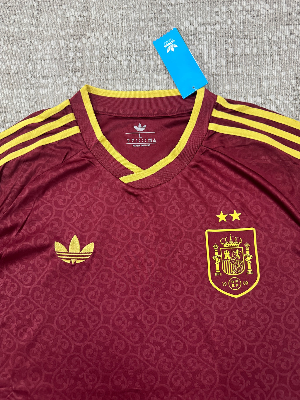 Spain 2026 Burgundy Two-Star Third Shirt — Fan Version — photo 1